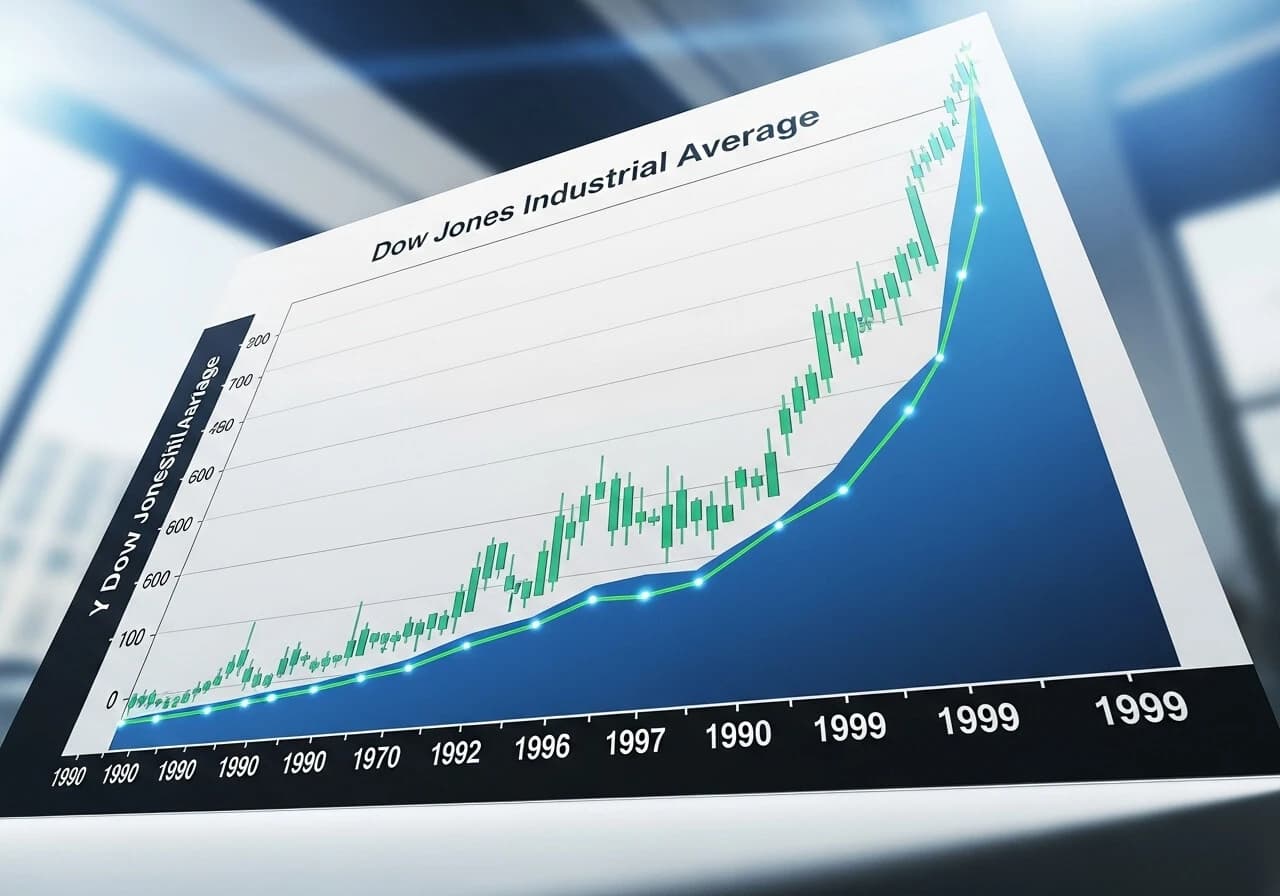 ¿Qué período de tiempo contiene el mercado alcista más largo en la historia del Dow?